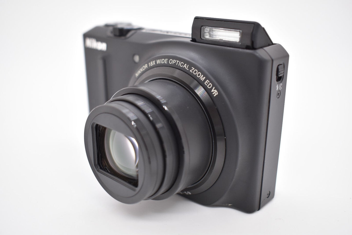 Nikon Coolpix S9100 Compact Digital Camera 12.1 MP 18x Zoom Black English