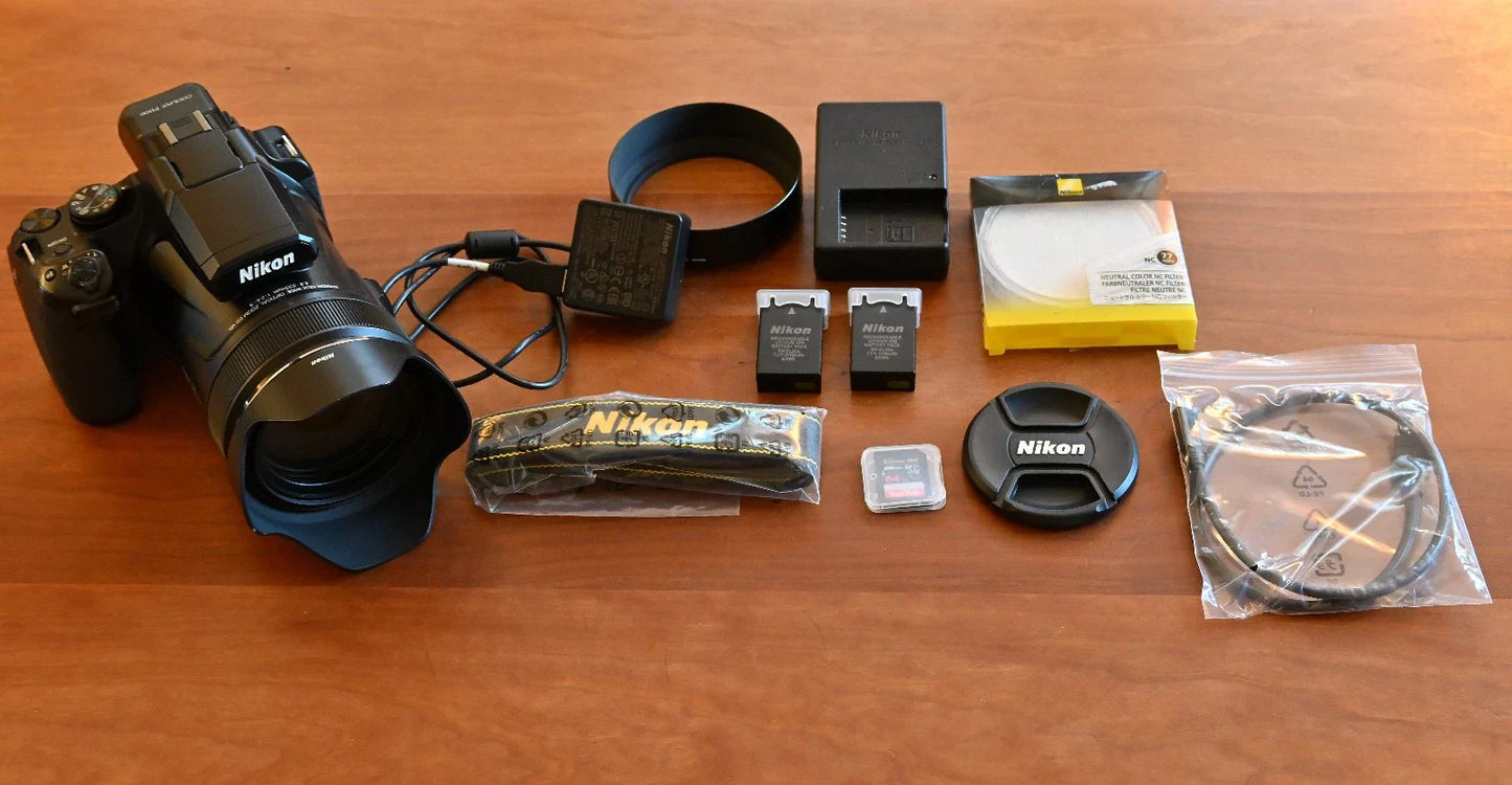 NIkon COOLPIX P1100 Superzoom Digital Camera*MINT*EXTRA BATTERIES/ND FILTER/etc.