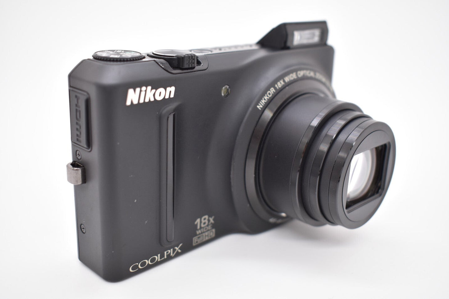 Nikon Coolpix S9100 Compact Digital Camera 12.1 MP 18x Zoom Black English